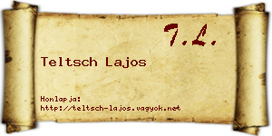Teltsch Lajos névjegykártya